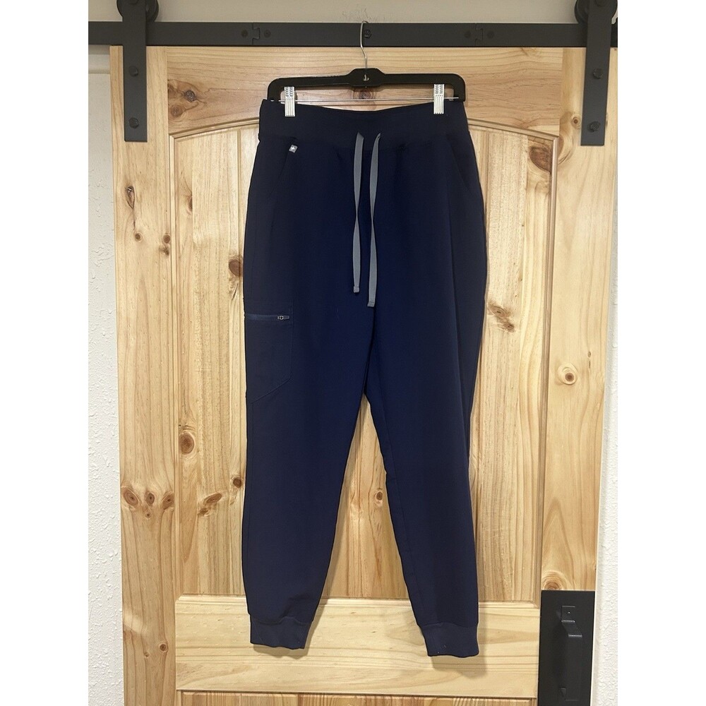 Figs Jogger Zamora Scrub Pants Navy Blue Pockets Medium M Technical Collection